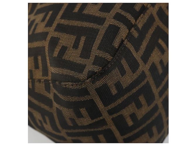 FENDI Zucca Canvas Mamma Baguette Borsa a tracolla Marrone Nero Auth 192302V - vista 15