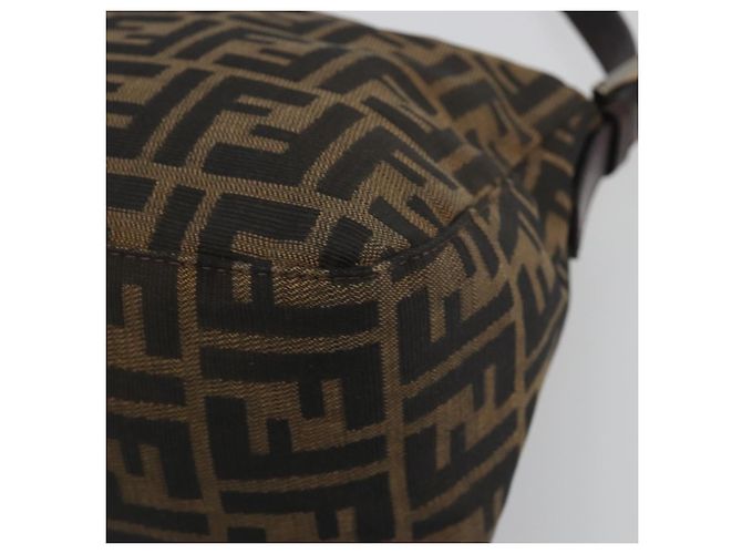 FENDI Zucca Canvas Mamma Baguette Borsa a tracolla Marrone Nero Auth 192302V - vista 16