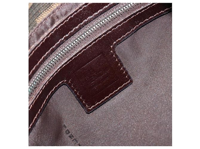 FENDI Zucca Canvas Mamma Baguette Borsa a tracolla Marrone Nero Auth 192302V - vista 20