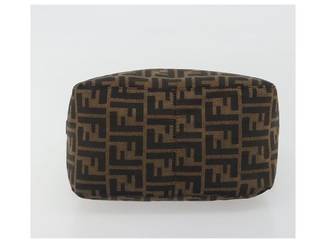 FENDI Zucca Canvas Mamma Baguette Borsa a tracolla Marrone Nero Auth 192302V - vista 5