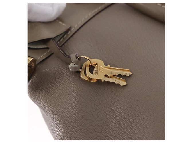 LOUIS VUITTON Suhari Lockit PM Hand Bag Gray M91790 LV Auth fm5402A Marrone - vista 10