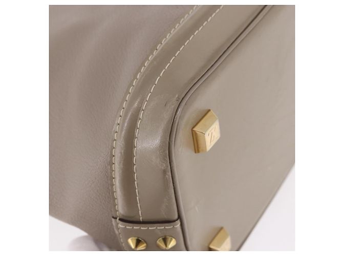 LOUIS VUITTON Suhari Lockit PM Hand Bag Gray M91790 LV Auth fm5402A Marrone - vista 16