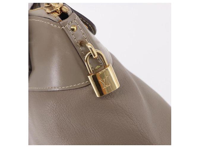 LOUIS VUITTON Suhari Lockit PM Hand Bag Gray M91790 LV Auth fm5402A Marrone - vista 17