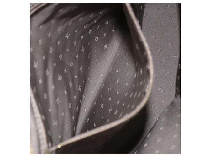 LOUIS VUITTON Suhari Lockit PM Hand Bag Gray M91790 LV Auth fm5402A Marrone - vista 24