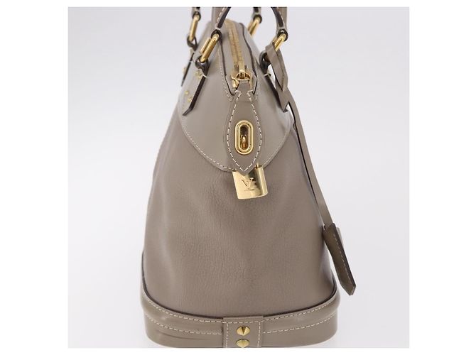 LOUIS VUITTON Suhari Lockit PM Hand Bag Gray M91790 LV Auth fm5402A Marrone - vista 4