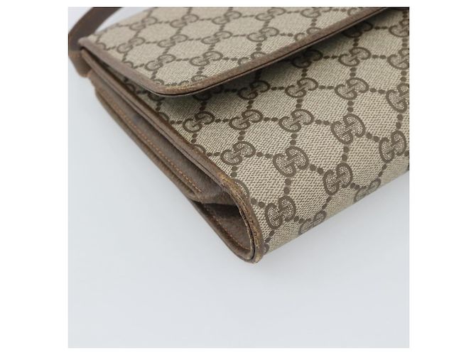 Borsa a Spalla GUCCI GG Supreme PVC Beige Oro Auth BA14372 D'oro - vista 11