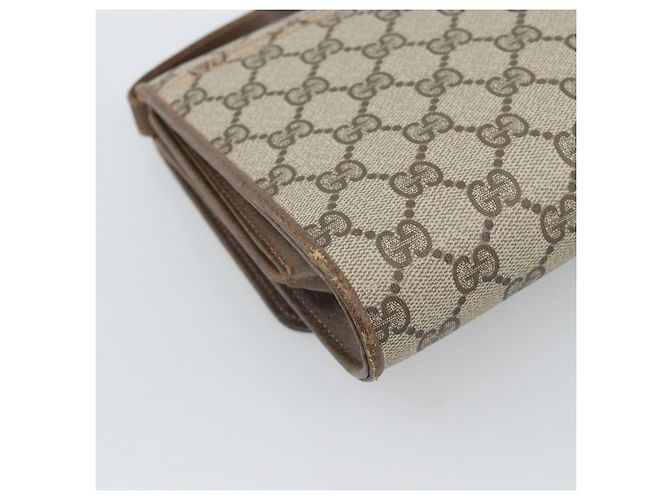 Borsa a Spalla GUCCI GG Supreme PVC Beige Oro Auth BA14372 D'oro - vista 13