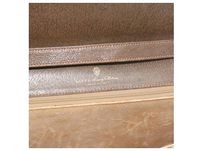 Borsa a Spalla GUCCI GG Supreme PVC Beige Oro Auth BA14372 D'oro - vista 15