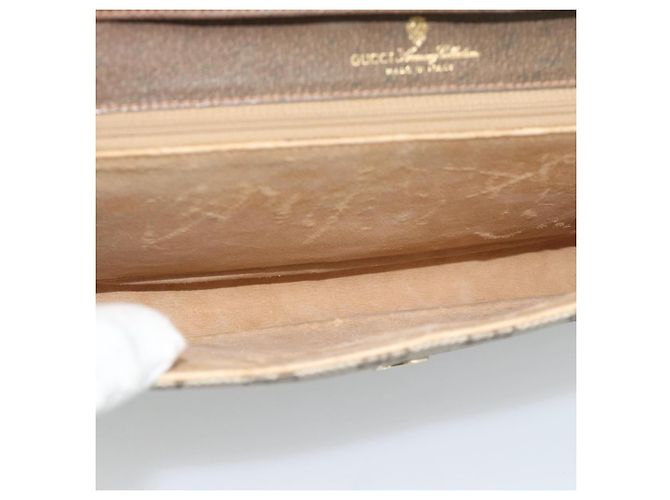 Borsa a Spalla GUCCI GG Supreme PVC Beige Oro Auth BA14372 D'oro - vista 16