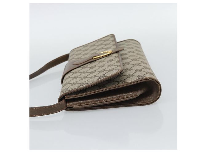 Borsa a Spalla GUCCI GG Supreme PVC Beige Oro Auth BA14372 D'oro - vista 4