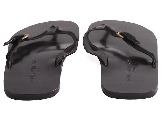 Sandali Louis Vuitton in pelle nera Uomo Taglia 43 Nero - vista 2