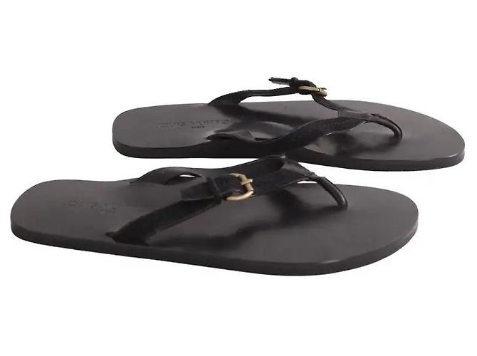 Sandali Louis Vuitton in pelle nera Uomo Taglia 43 Nero - vista 3