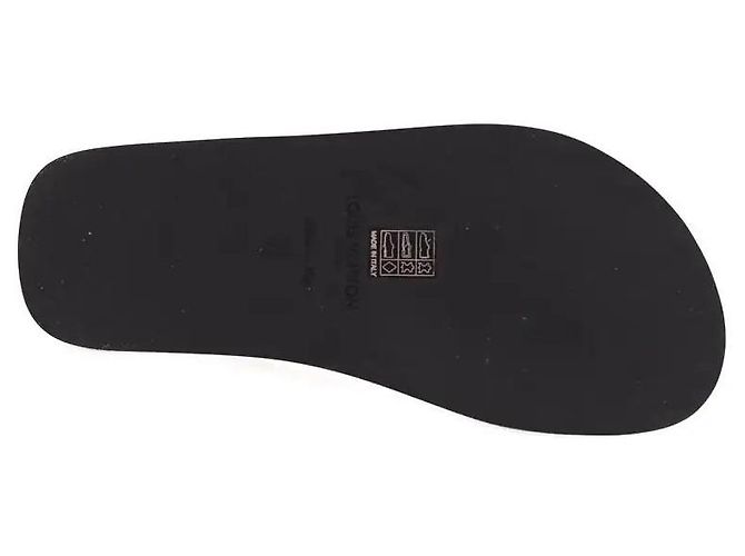 Sandali Louis Vuitton in pelle nera Uomo Taglia 43 Nero - vista 6