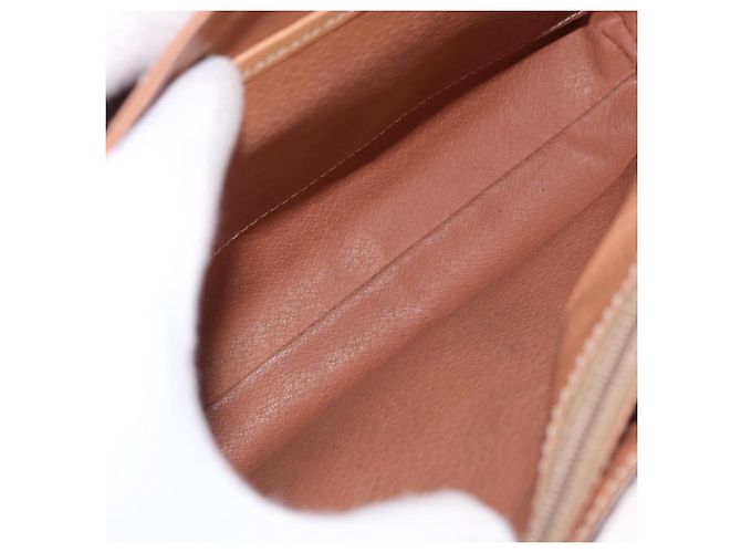 Céline Borsa a Spalla CELINE Macadam Canvas PVC Pelle Marrone Oro Auth ka5312 D'oro - vista 11