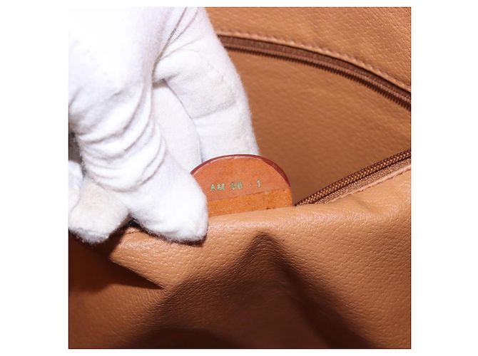 Céline Borsa a tracolla CELINE Macadam Canvas PVC Pelle Marrone Oro Auth bs36063 D'oro - vista 12