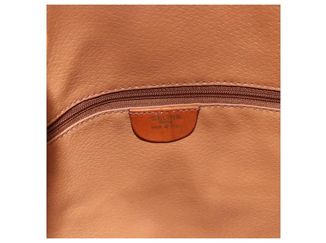 Céline Borsa a tracolla CELINE Macadam Canvas PVC Pelle Marrone Oro Auth bs36063 D'oro - vista 17