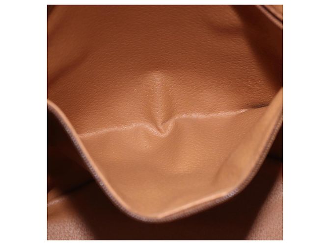 Céline Borsa a tracolla CELINE Macadam Canvas PVC Pelle Marrone Oro Auth bs36063 D'oro - vista 21