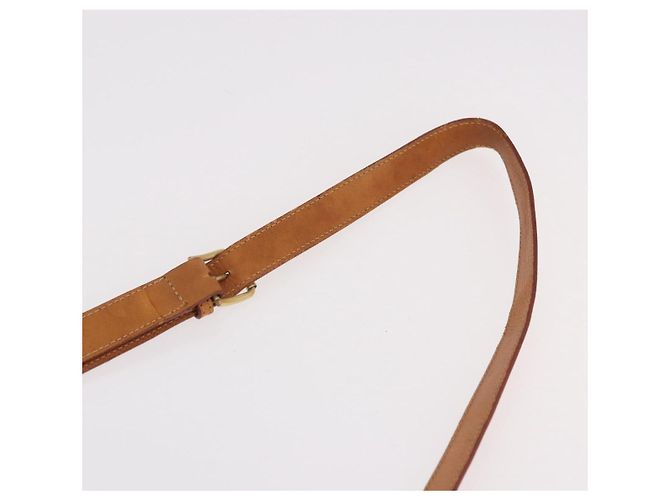 Céline Borsa a tracolla CELINE Macadam Canvas PVC Pelle Marrone Oro Auth bs36063 D'oro - vista 8