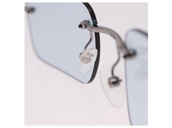 Gafas de sol GUCCI Rimless Metal Silver Light Blue Auth SW2615V Plata Azul claro - vista 11