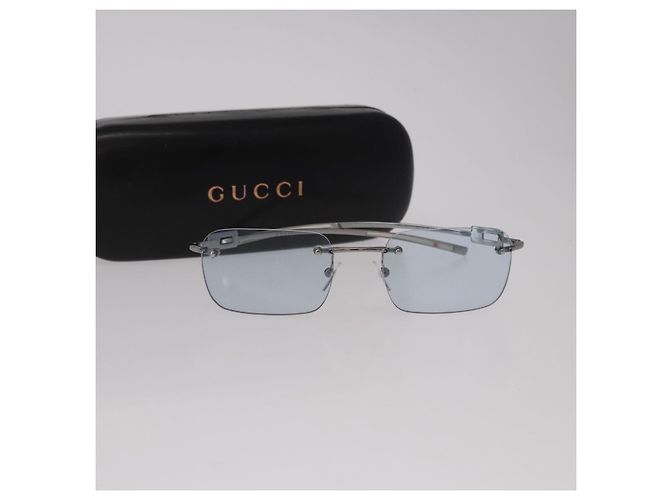 Gafas de sol GUCCI Rimless Metal Silver Light Blue Auth SW2615V Plata Azul claro - vista 14