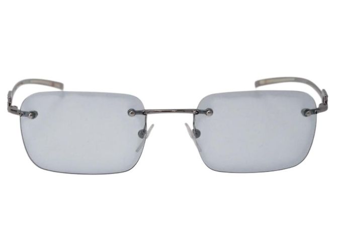Gafas de sol GUCCI Rimless Metal Silver Light Blue Auth SW2615V Plata Azul claro - vista 2