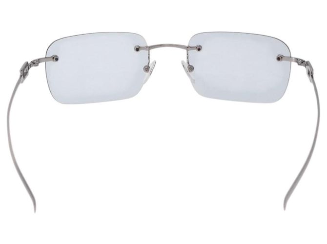 Gafas de sol GUCCI Rimless Metal Silver Light Blue Auth SW2615V Plata Azul claro - vista 3