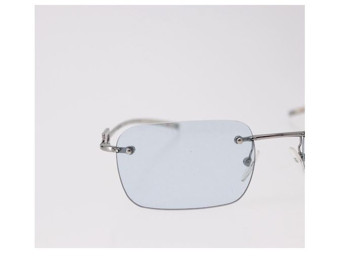 Gafas de sol GUCCI Rimless Metal Silver Light Blue Auth SW2615V Plata Azul claro - vista 4
