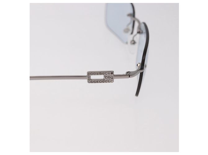 Gafas de sol GUCCI Rimless Metal Silver Light Blue Auth SW2615V Plata Azul claro - vista 7