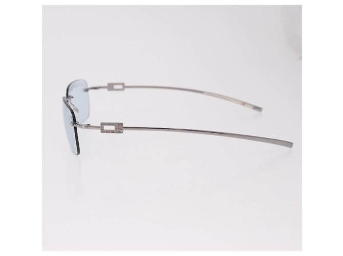 Gafas de sol GUCCI Rimless Metal Silver Light Blue Auth SW2615V Plata Azul claro - vista 8
