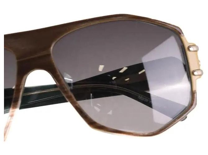 Occhiali da sole Céline marroni in plastica Uomo Marrone - vista 4