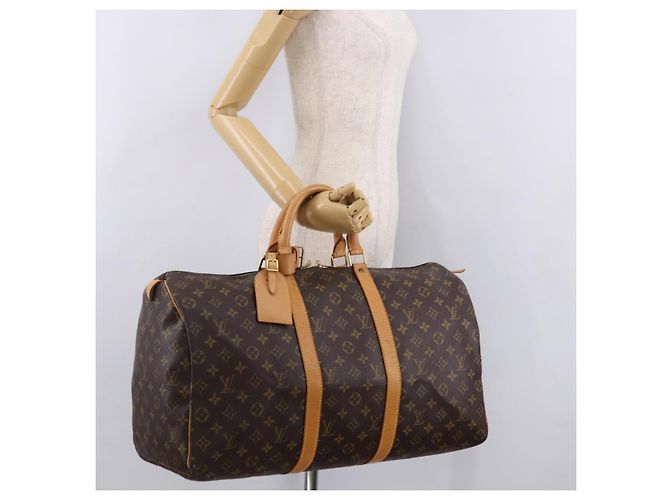 LOUIS VUITTON Borsa Boston Monogram Keepall 50 M41426 LV Auth 190417A Monogramma - vista 22