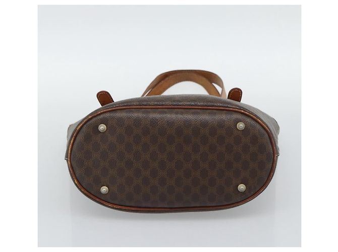 Céline Borsa Tote CELINE Macadam in PVC e pelle marrone con finiture dorate Auth 192720 - vista 5