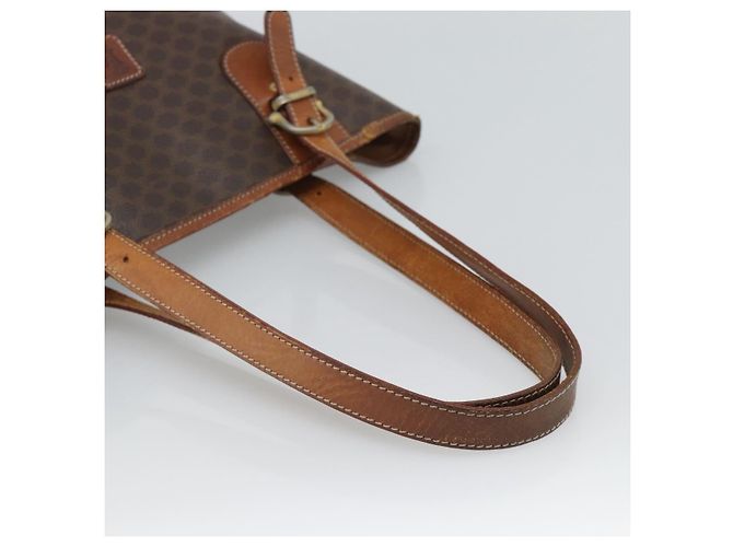 Céline Borsa Tote CELINE Macadam in PVC e pelle marrone con finiture dorate Auth 192720 - vista 7