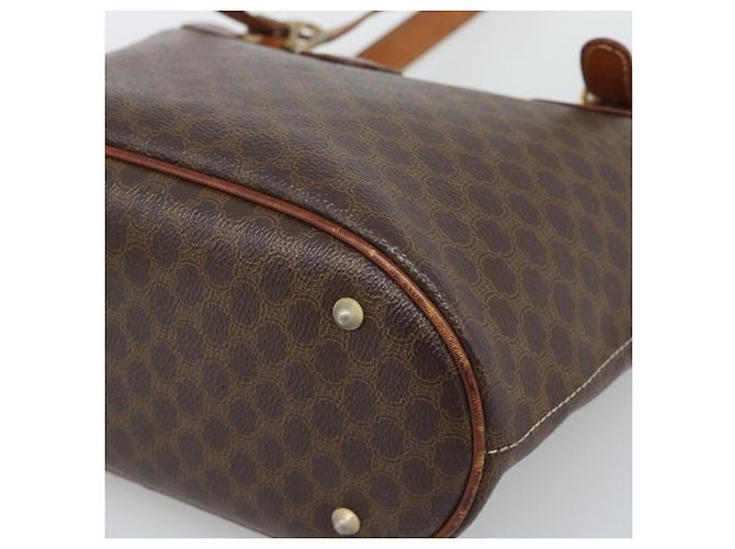 Céline Borsa Tote CELINE Macadam in PVC e pelle marrone con finiture dorate Auth 192720 - vista 9