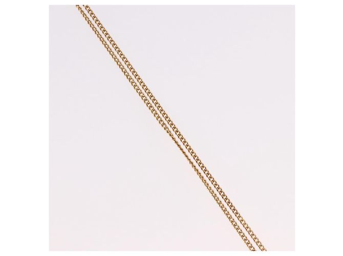 Collana Christian Dior Pearl tTop Metallo Tonalità Oro Auth SW2495 - vista 5