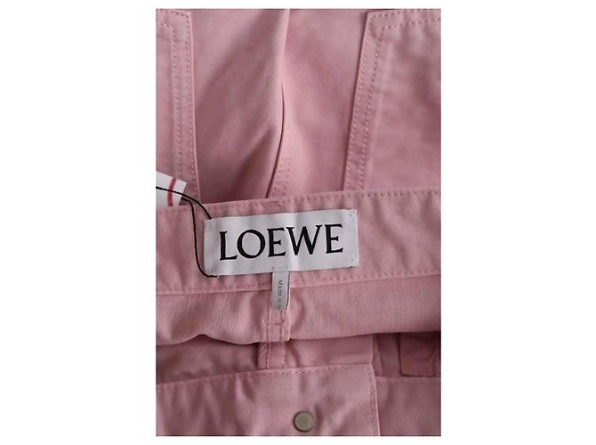 Jeans larghi Loewe rosa in cotone - vista 5