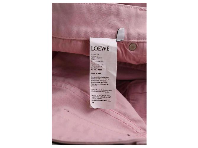 Jeans larghi Loewe rosa in cotone - vista 6