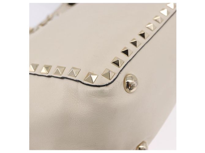 Borsa VALENTINO in pelle 2way White Gold Auth BA14307 Bianco D'oro - vista 10