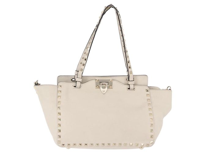 Borsa VALENTINO in pelle 2way White Gold Auth BA14307 Bianco D'oro - vista 13