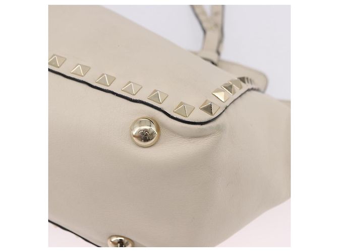 Borsa VALENTINO in pelle 2way White Gold Auth BA14307 Bianco D'oro - vista 15