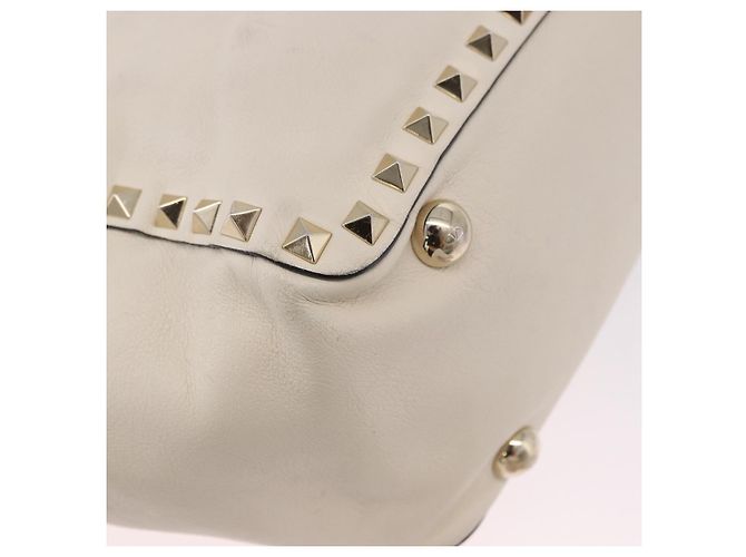 Borsa VALENTINO in pelle 2way White Gold Auth BA14307 Bianco D'oro - vista 16