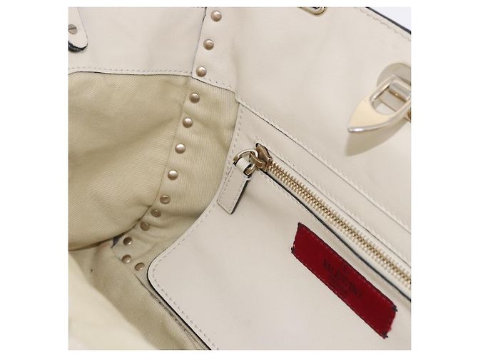 Borsa VALENTINO in pelle 2way White Gold Auth BA14307 Bianco D'oro - vista 23