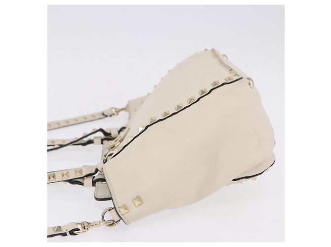Borsa VALENTINO in pelle 2way White Gold Auth BA14307 Bianco D'oro - vista 4