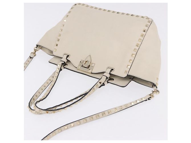 Borsa VALENTINO in pelle 2way White Gold Auth BA14307 Bianco D'oro - vista 6