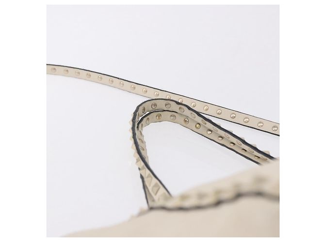 Borsa VALENTINO in pelle 2way White Gold Auth BA14307 Bianco D'oro - vista 8