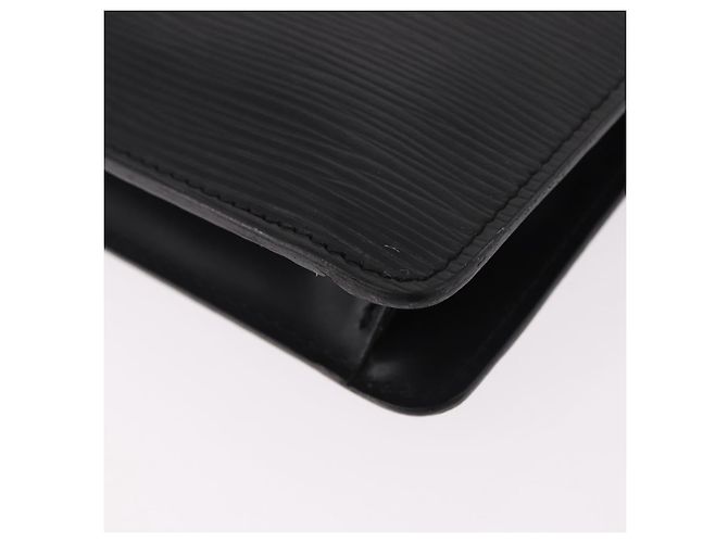 LOUIS VUITTON Epi Montaigne 27 Clutch Bag Black M52652 LV Auth mr2795 Nero - vista 16