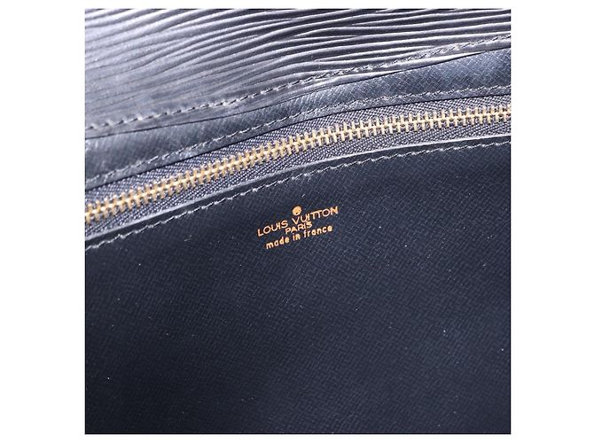 LOUIS VUITTON Epi Montaigne 27 Clutch Bag Black M52652 LV Auth mr2795 Nero - vista 18