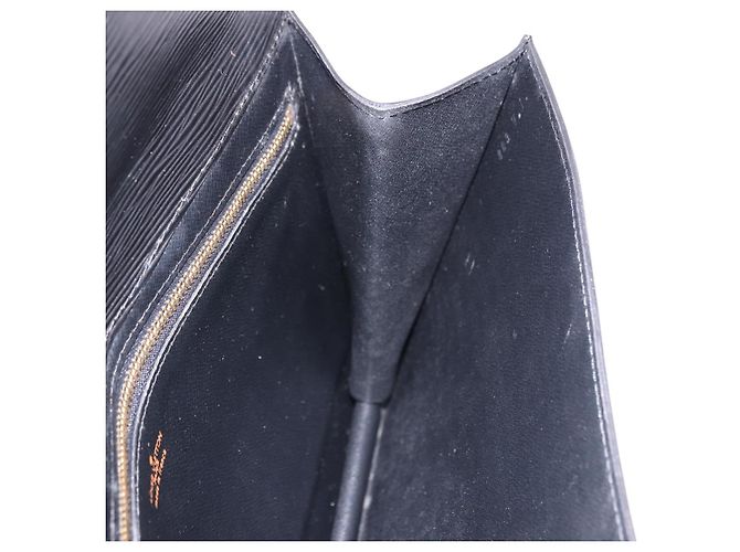 LOUIS VUITTON Epi Montaigne 27 Clutch Bag Black M52652 LV Auth mr2795 Nero - vista 19