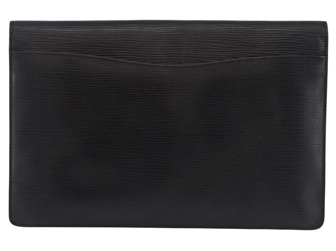 LOUIS VUITTON Epi Montaigne 27 Clutch Bag Black M52652 LV Auth mr2795 Nero - vista 2