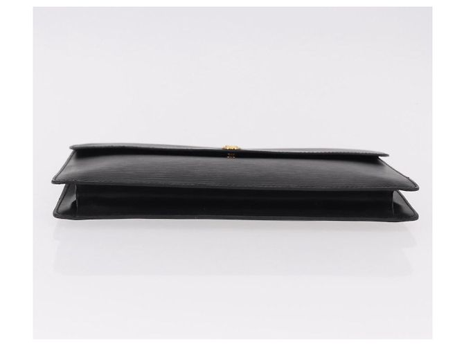 LOUIS VUITTON Epi Montaigne 27 Clutch Bag Black M52652 LV Auth mr2795 Nero - vista 6